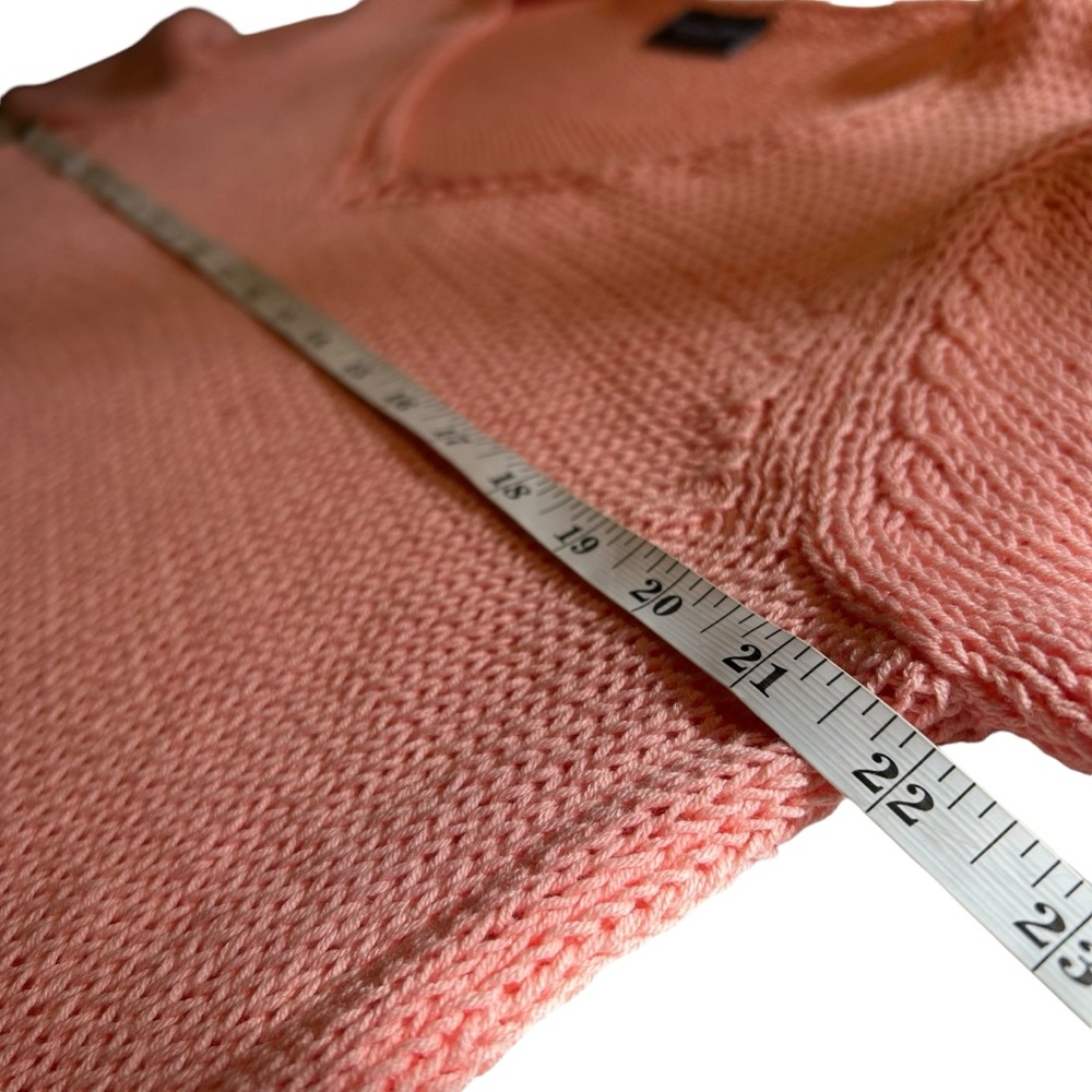 Wooden Ships Lightweight V Neck Knit Sweater Blush Coral Slouchy S M - Picture 8 of 10